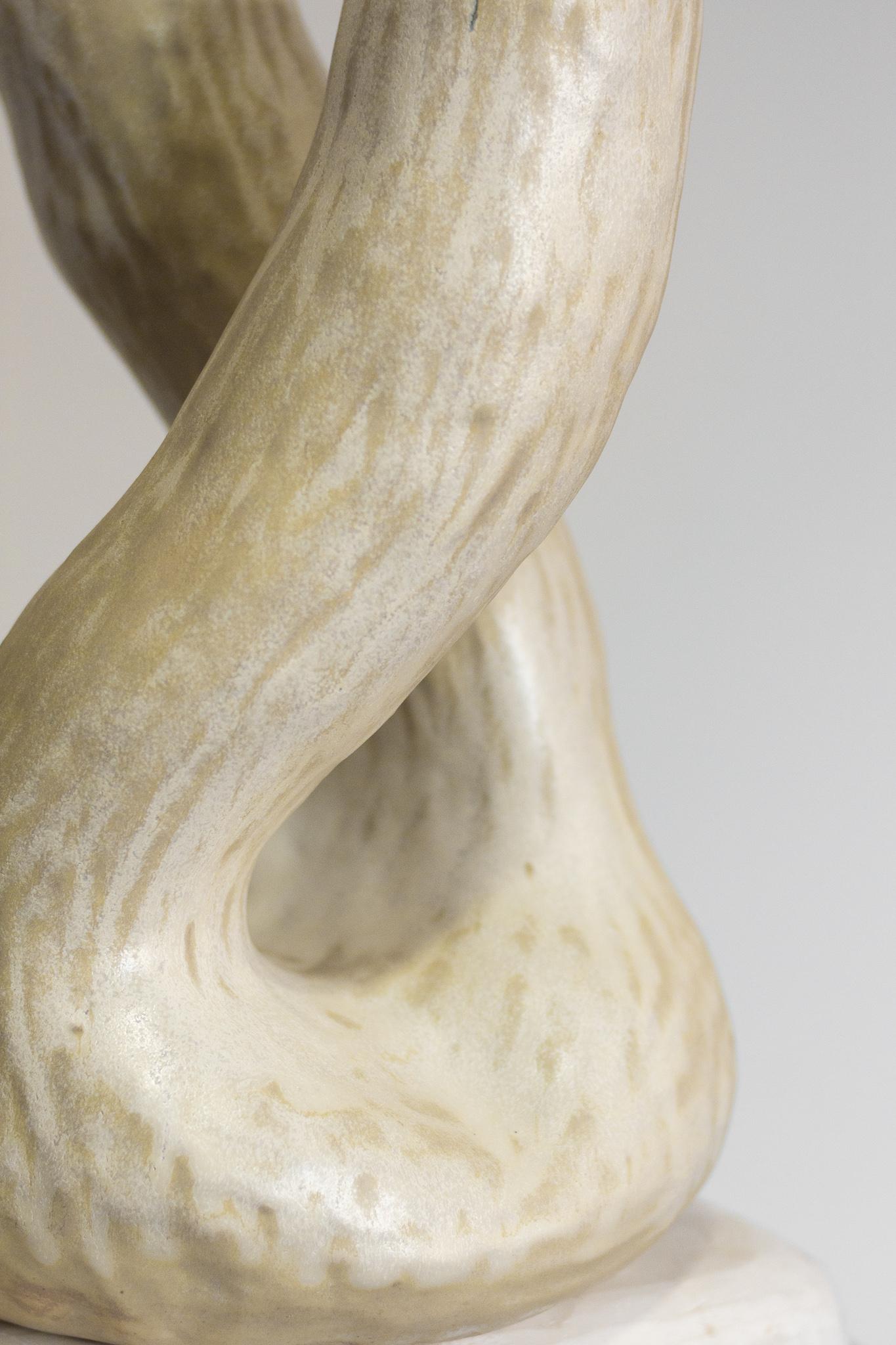  sculpted ceramic vase ALBA N.4 - pearl version  For Sale 2