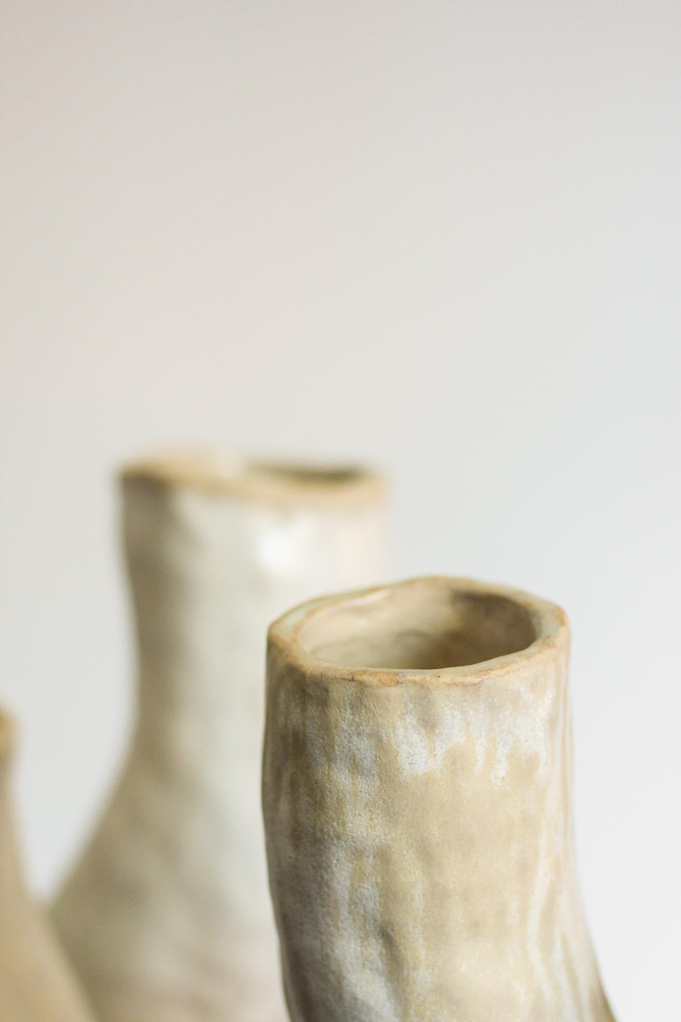  vase en céramique sculptée ALBA N.4 - version perle  en vente 3