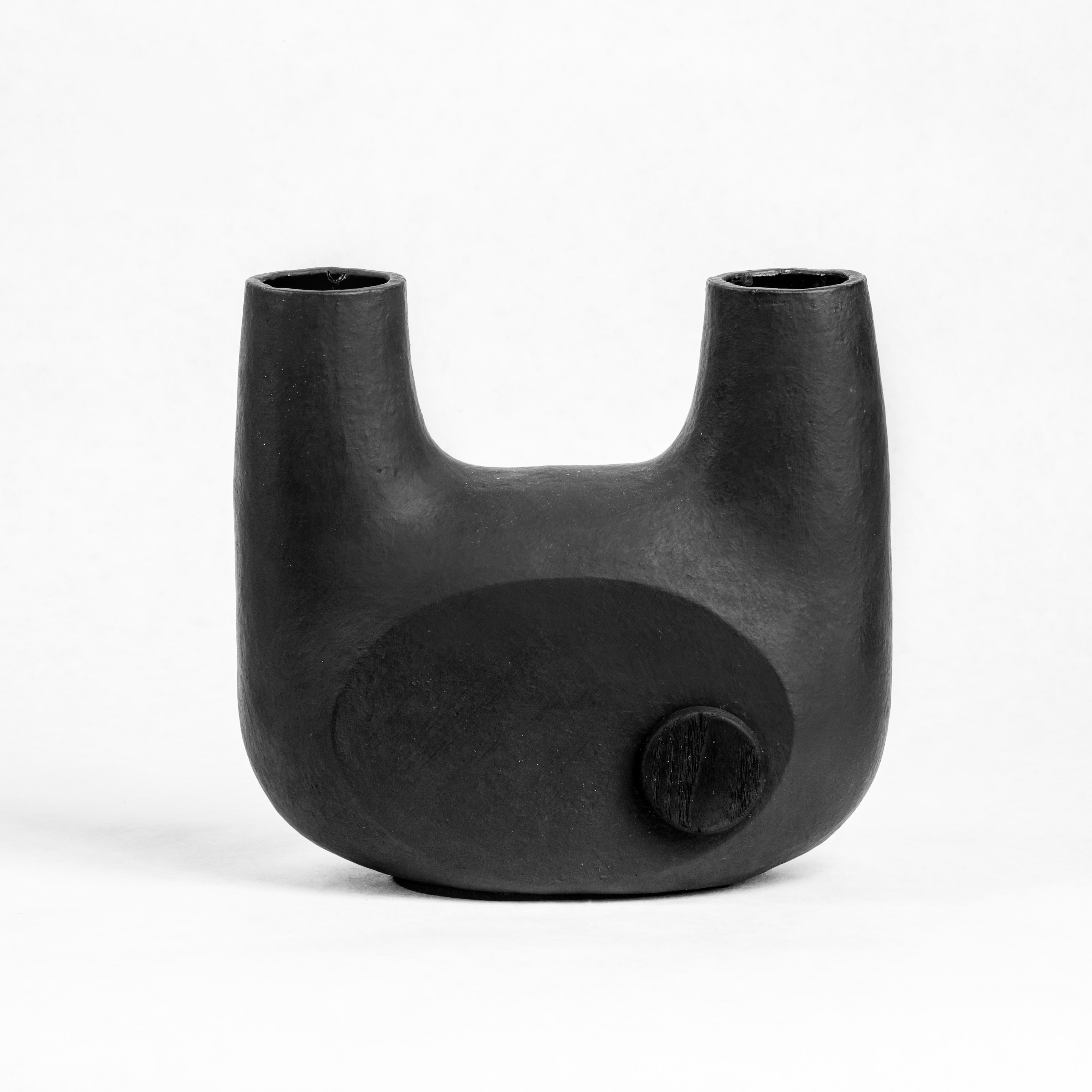 Contemporary Sculpted Ceramic Vase by FAINA