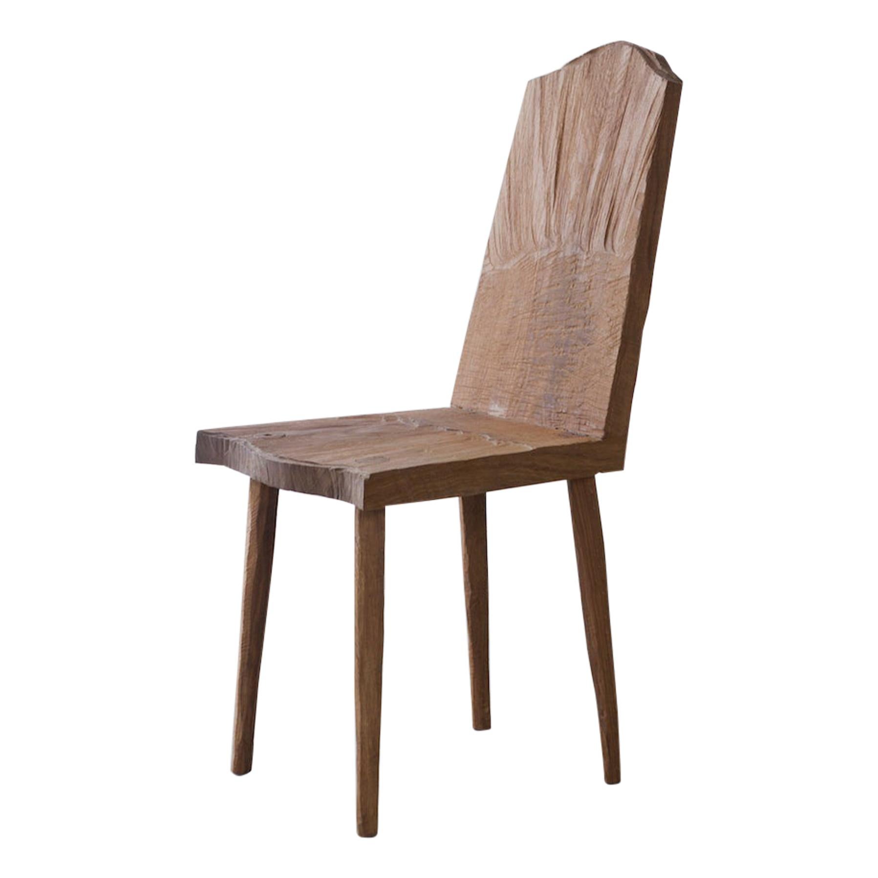 Sculpted Chair N1 in Solid Oak Wood
