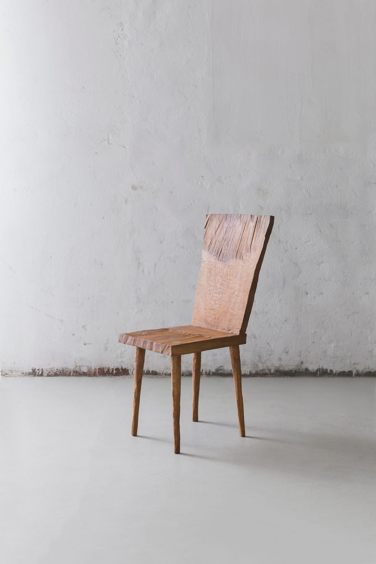 Chair made of solid oak (+ linseed oil)
(Outdoor use OK)

Dimensions: H. 82 x 48 x 48 cm (SH 45 cm)

SÓHA design studio conceives and produces furniture design and decorative objects in solid oak in an authentic style. Inspiration to create all