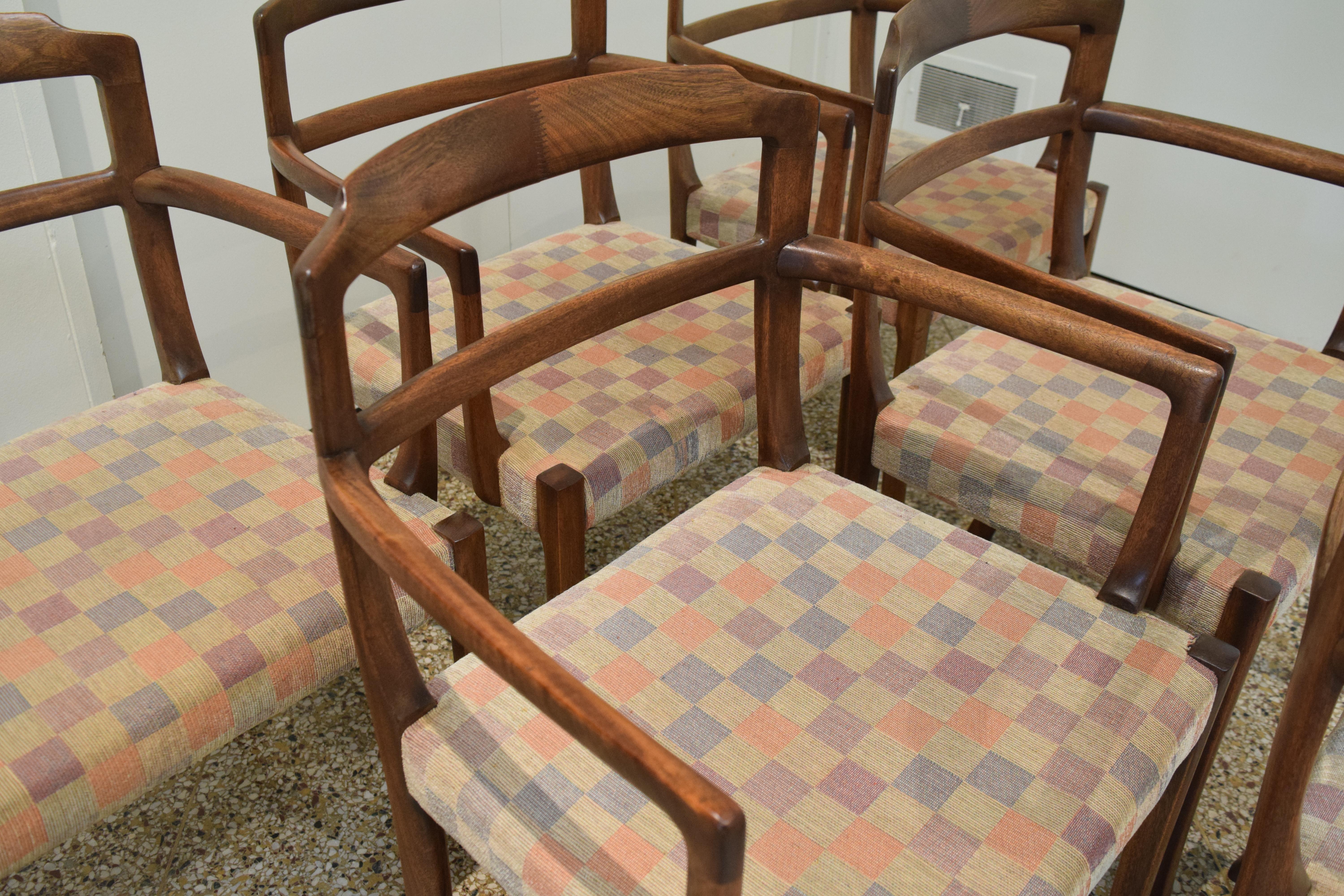 Scandinavian Modern Sculpted Chairs by Ole Wanscher For Sale