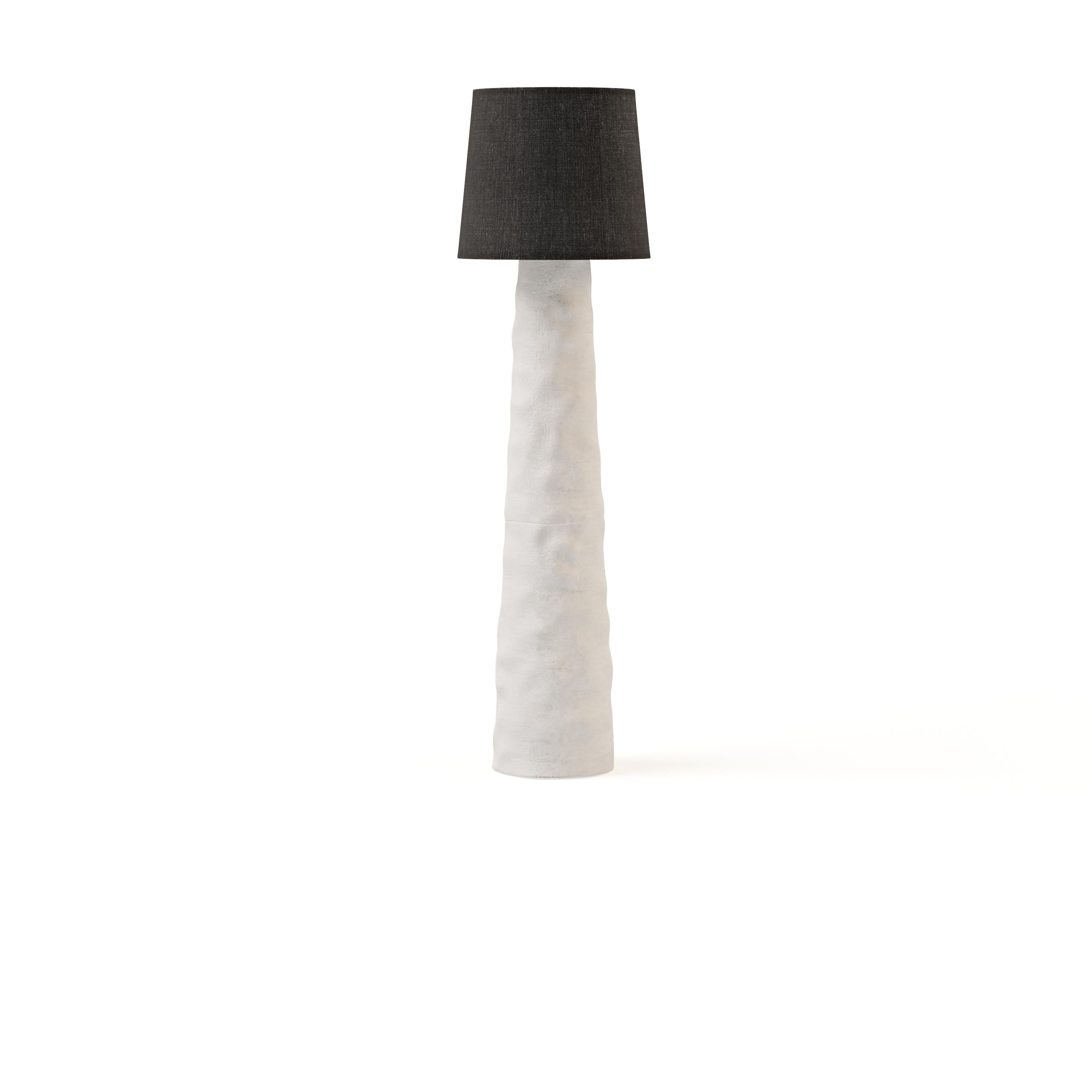 Sculpted clay floor lamp by FAINA
Design: Victoriya Yakusha
Material: clay, wood (ash)
Dimensions: 170 x 50 x 50 cm
Weight: 63 kilos.

*All our lamps can be wired according to each country. If sold to the USA it will be wired for the USA for
