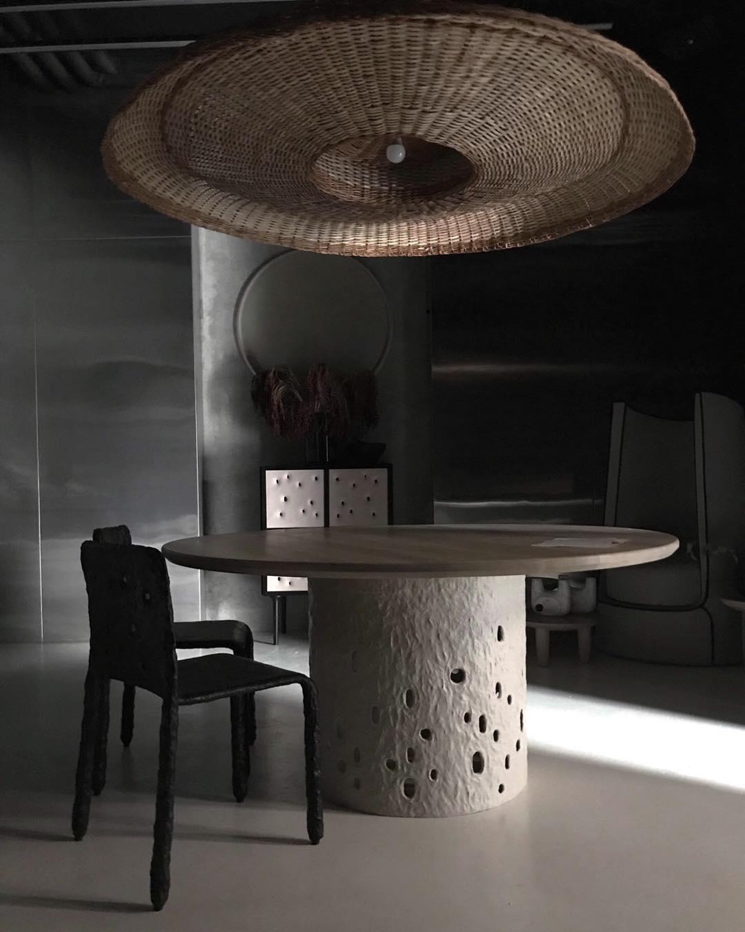 Fabric Sculpted Contemporary Dining Table by FAINA