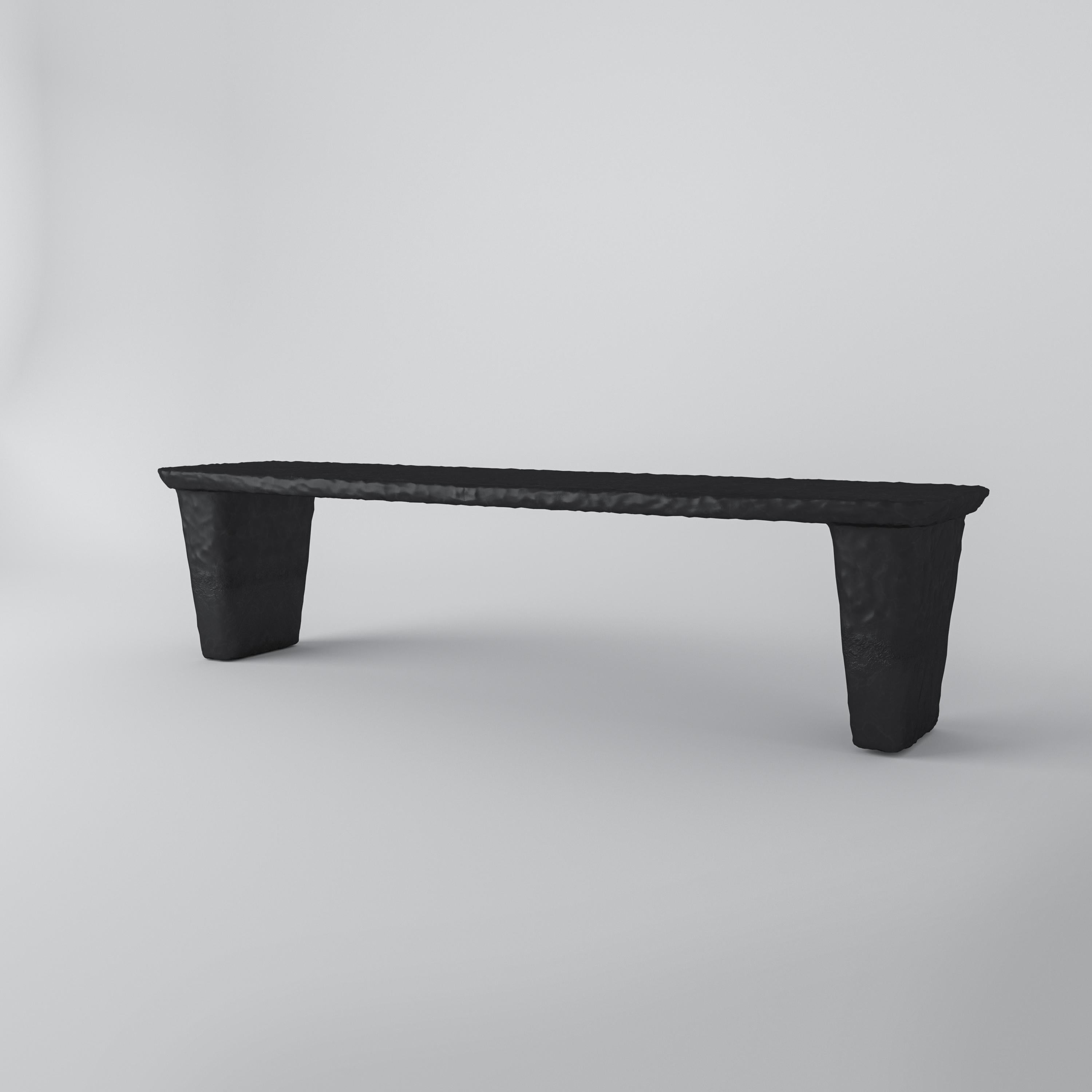 Sculpted contemporary coffee table by FAINA
Design: Victoriya Yakusha
Material: Steel, flax rubber, biopolymer, cellulose
Dimensions and weight
120 x 30 x 30 cm
24 kg
Outdoor Finish available

Made in the style of ethnic minimalism, the
