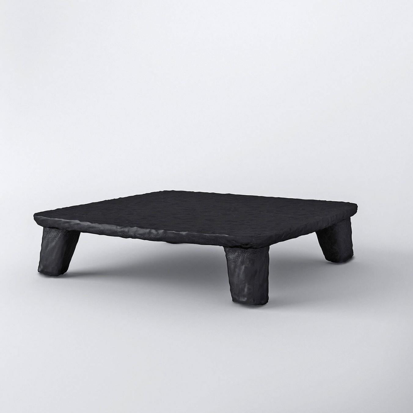 Steel Sculpted Contemporary Long Coffee Table by FAINA