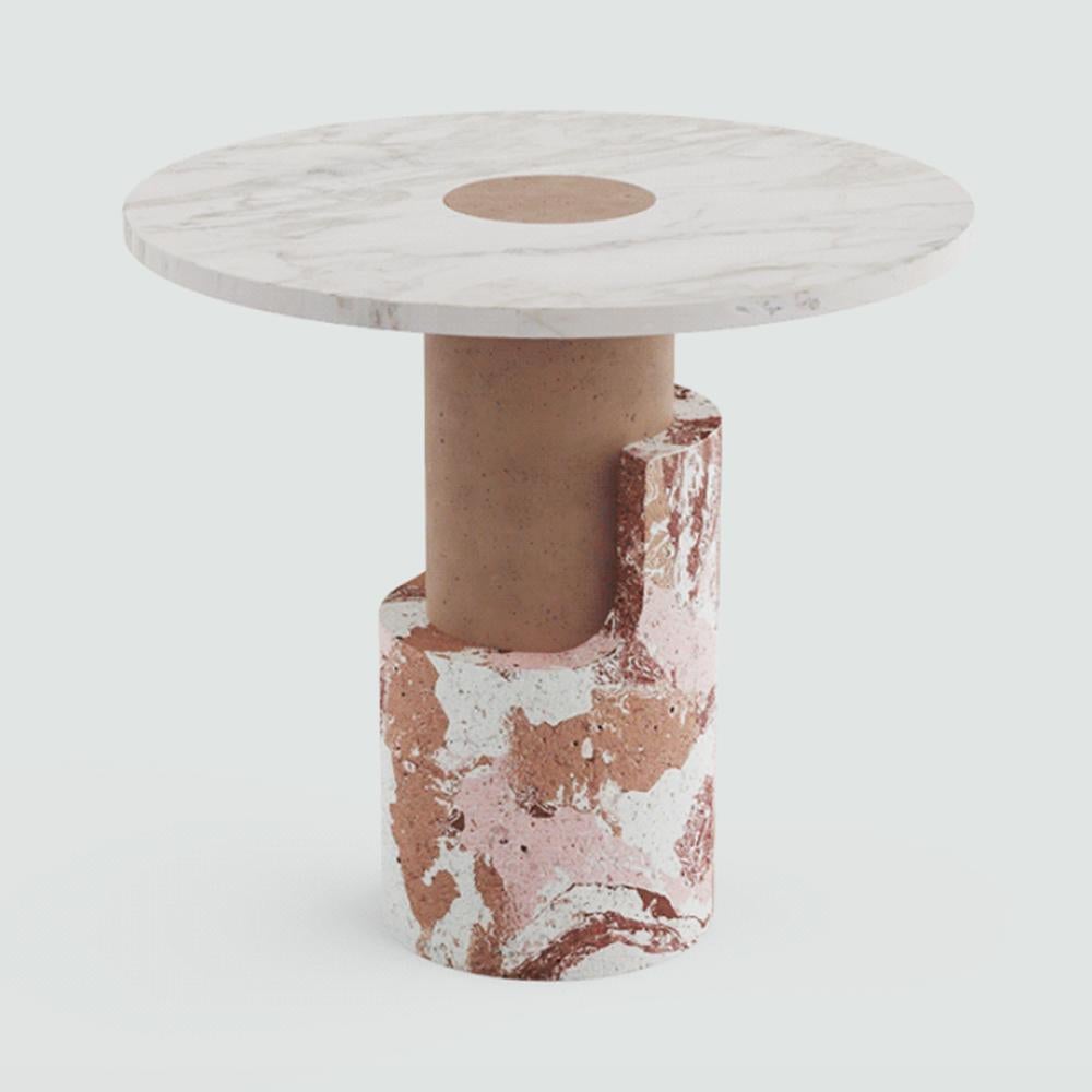 Sculpted Contemporary Marble Side Table by Dooq 5