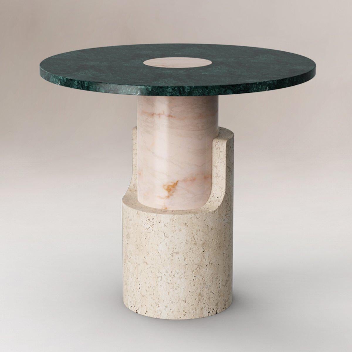 Modern Sculpted Contemporary Marble Side Table by Dooq