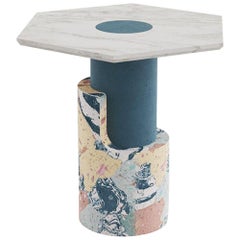 Sculpted Contemporary Marble Side Table by Dooq