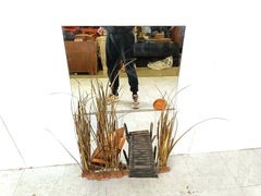 Sculpted copper mirror by Daniel D'haeseleer, 1970s