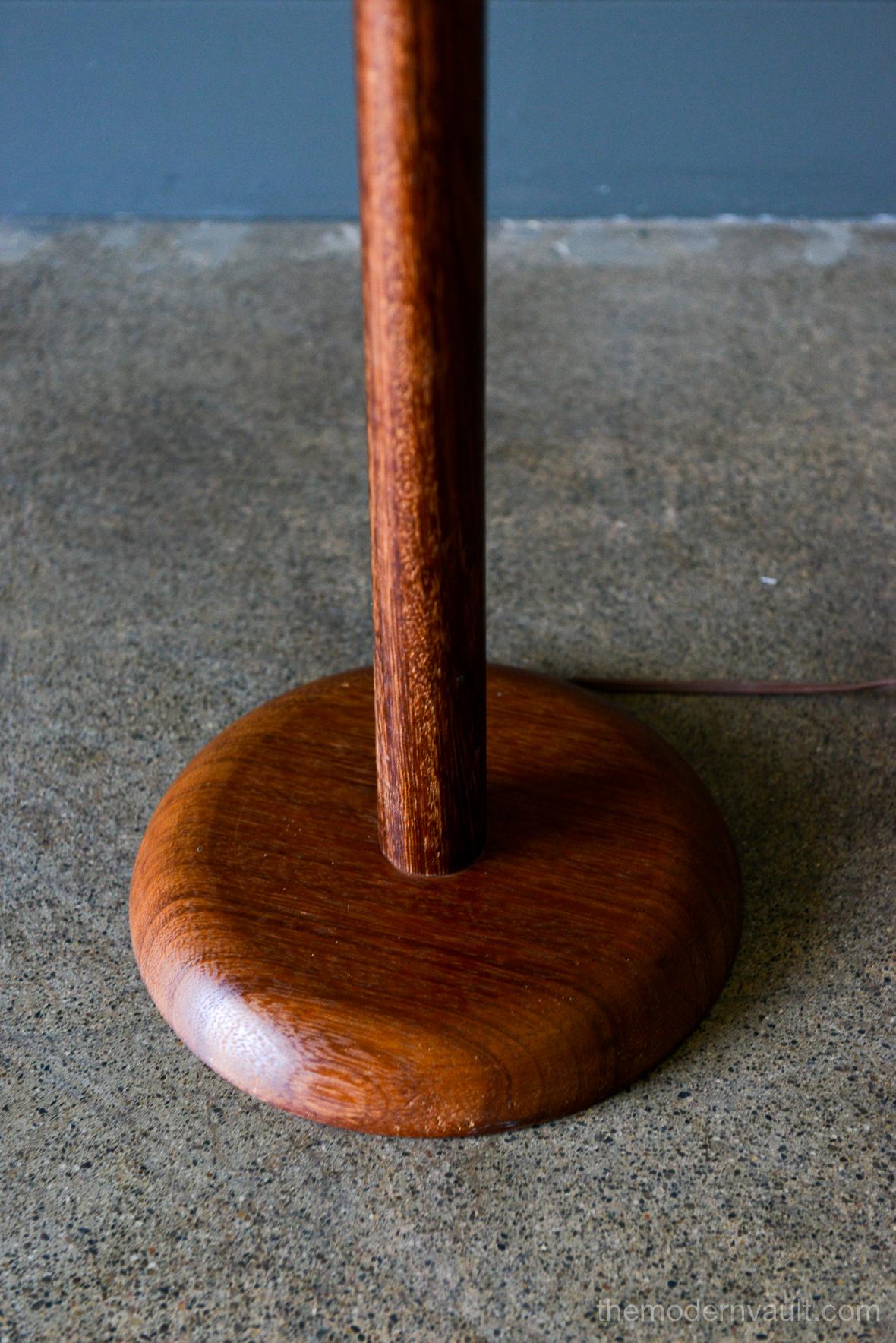 Mid-Century Modern Sculpted Danish Teak Floor Lamp, circa 1965
