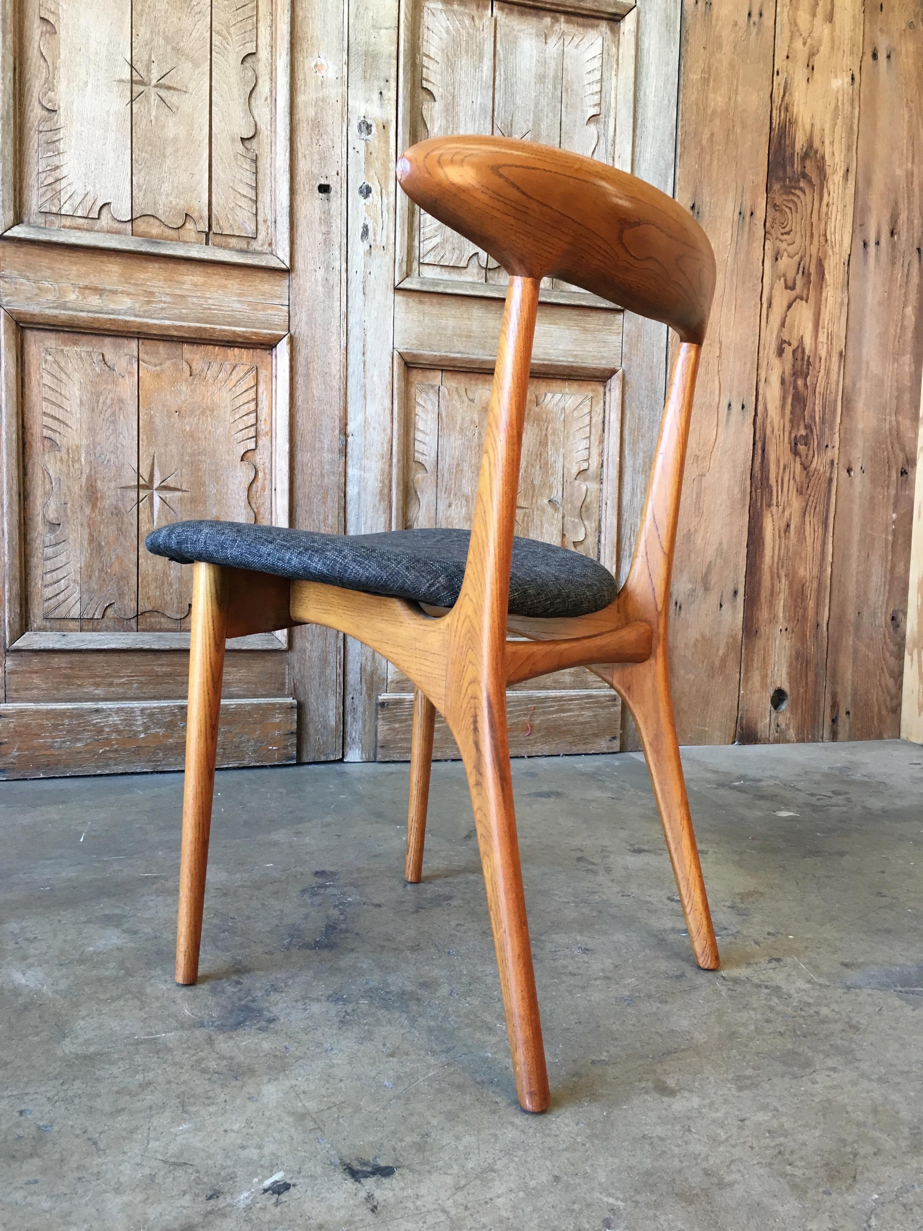 Scandinavian Modern Sculpted Dining Chairs by Kurt Ostervig