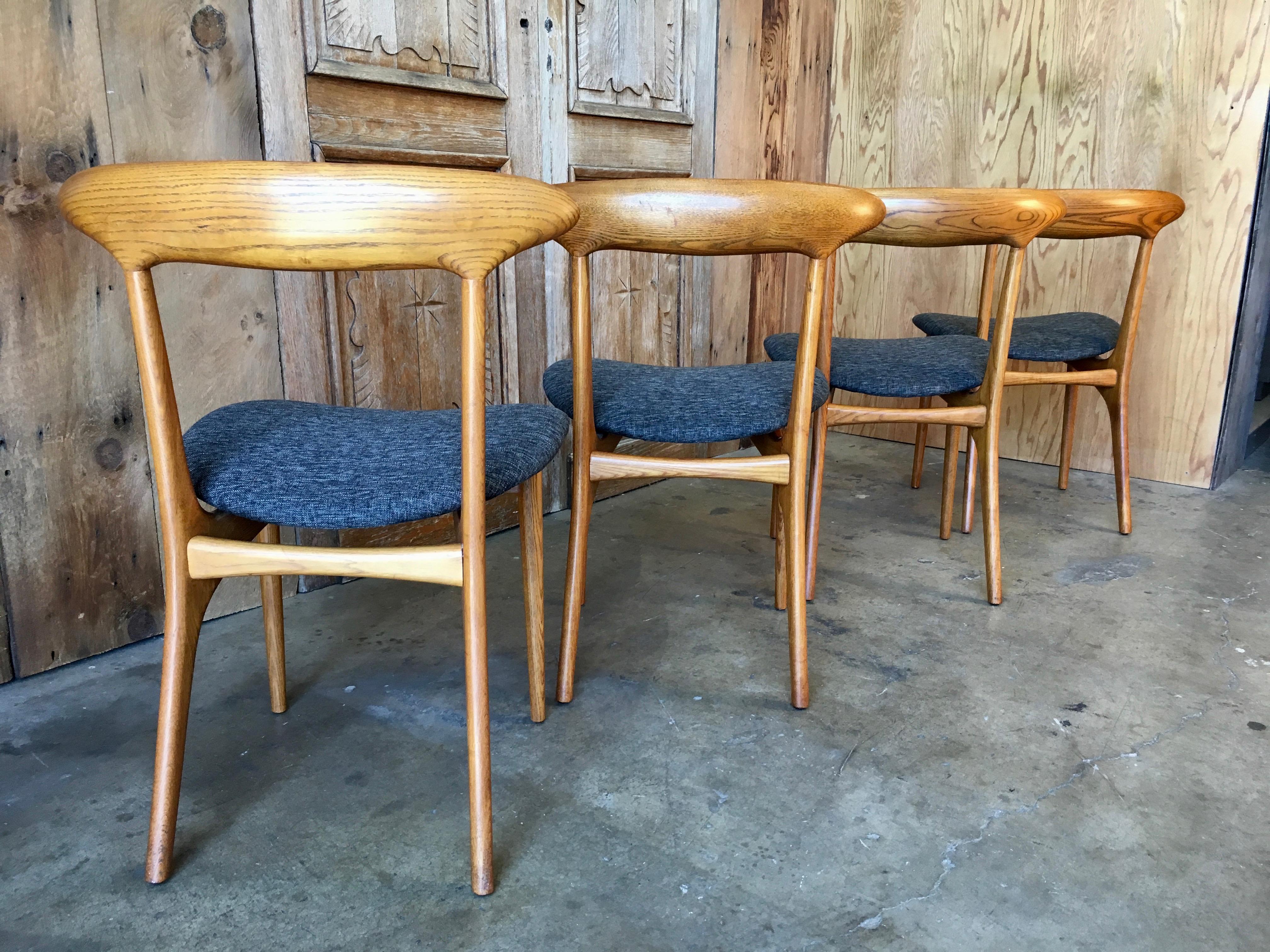 Sculpted Dining Chairs by Kurt Ostervig In Good Condition In Denton, TX