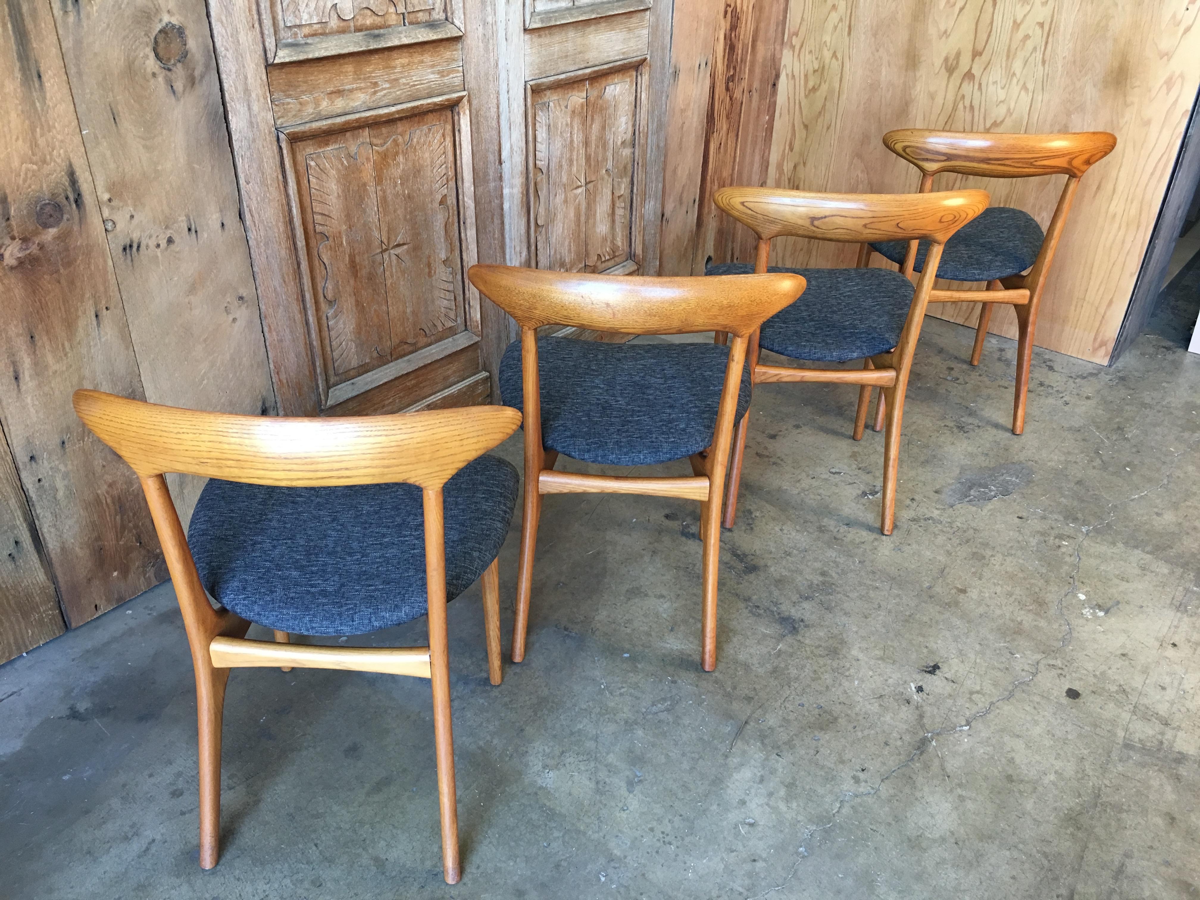 20th Century Sculpted Dining Chairs by Kurt Ostervig