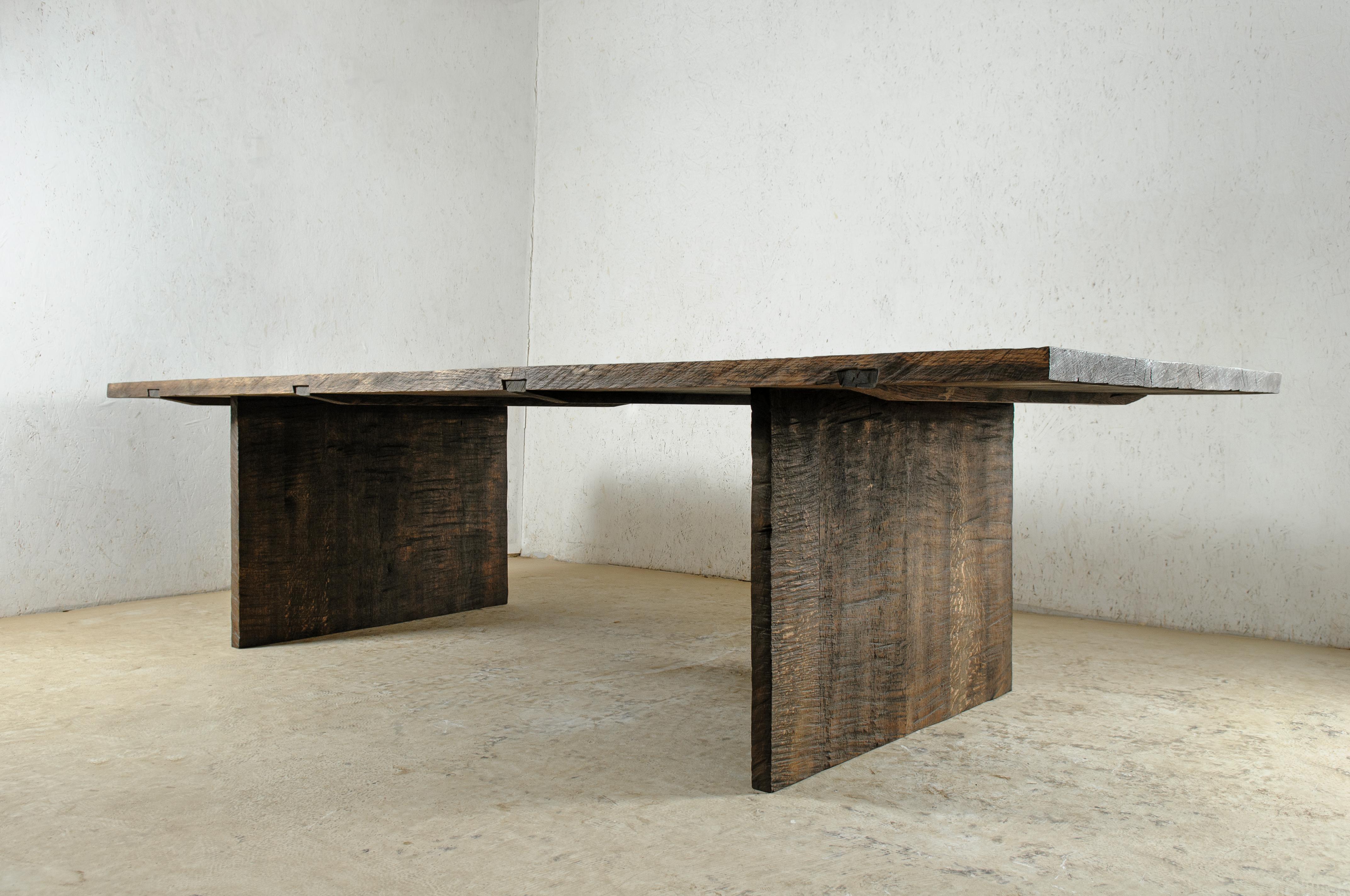 Dining dining table made of solid oak (+ linseed oil)
(Outdoor use OK)

Made to order - Custom size

SÓHA design studio conceives and produces furniture design and decorative objects in solid oak in an authentic style. Inspiration to create all