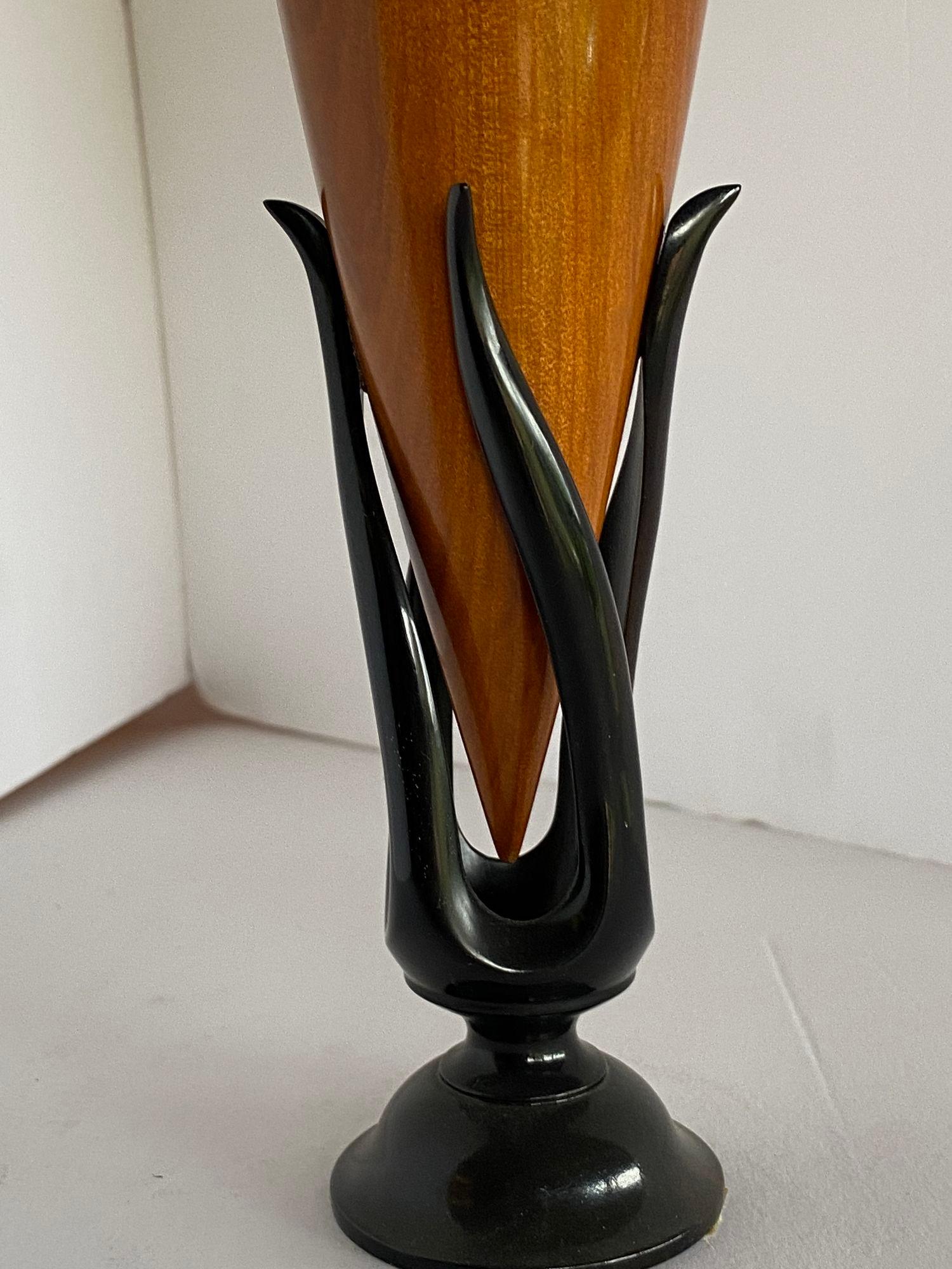 American Sculpted Ebony and Chakte Kok Wood 