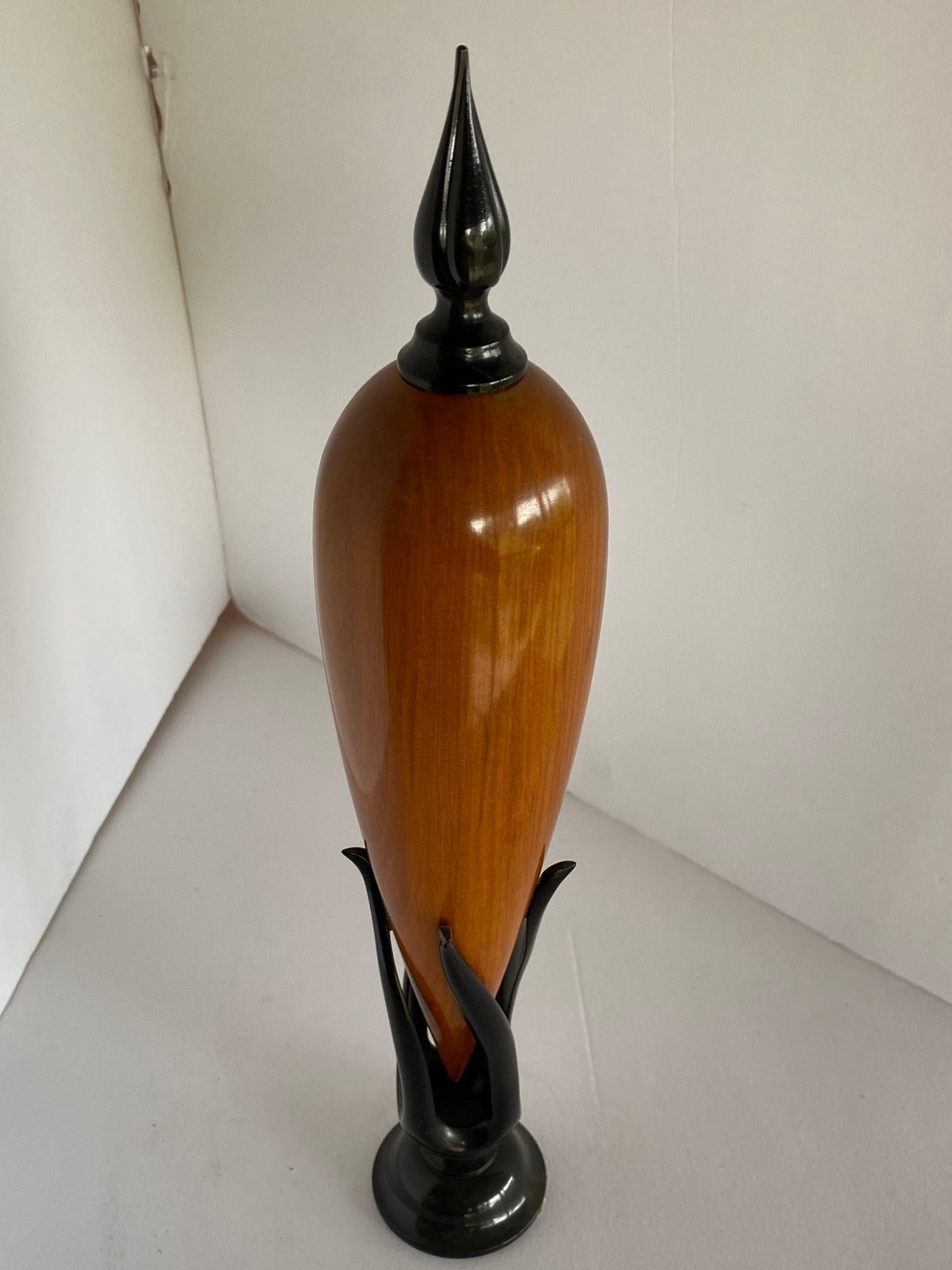 Contemporary Sculpted Ebony and Chakte Kok Wood 