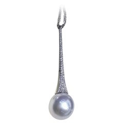 Collana con ciondolo Celestial Drop Aurora South Sea Pearl Diamond Y