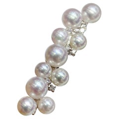 【Geometria scolpita】Aurora Balance Akoya Pearl & Diamond Ring