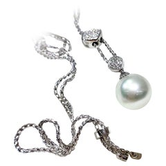 Collana con ciondolo di diamanti e perle dei mari del sud Aurora