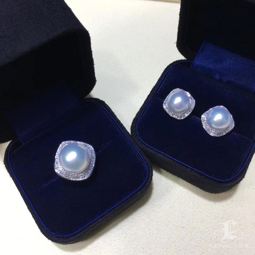 【Geometria scolpita】 Anello con diamante a raggiera e perla dei mari del sud in vendita 4