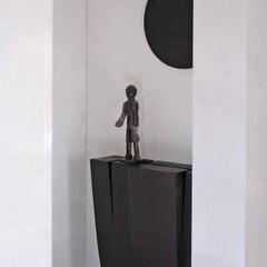 Sculpted Hallway Console Table, Signed by Arno Declercq