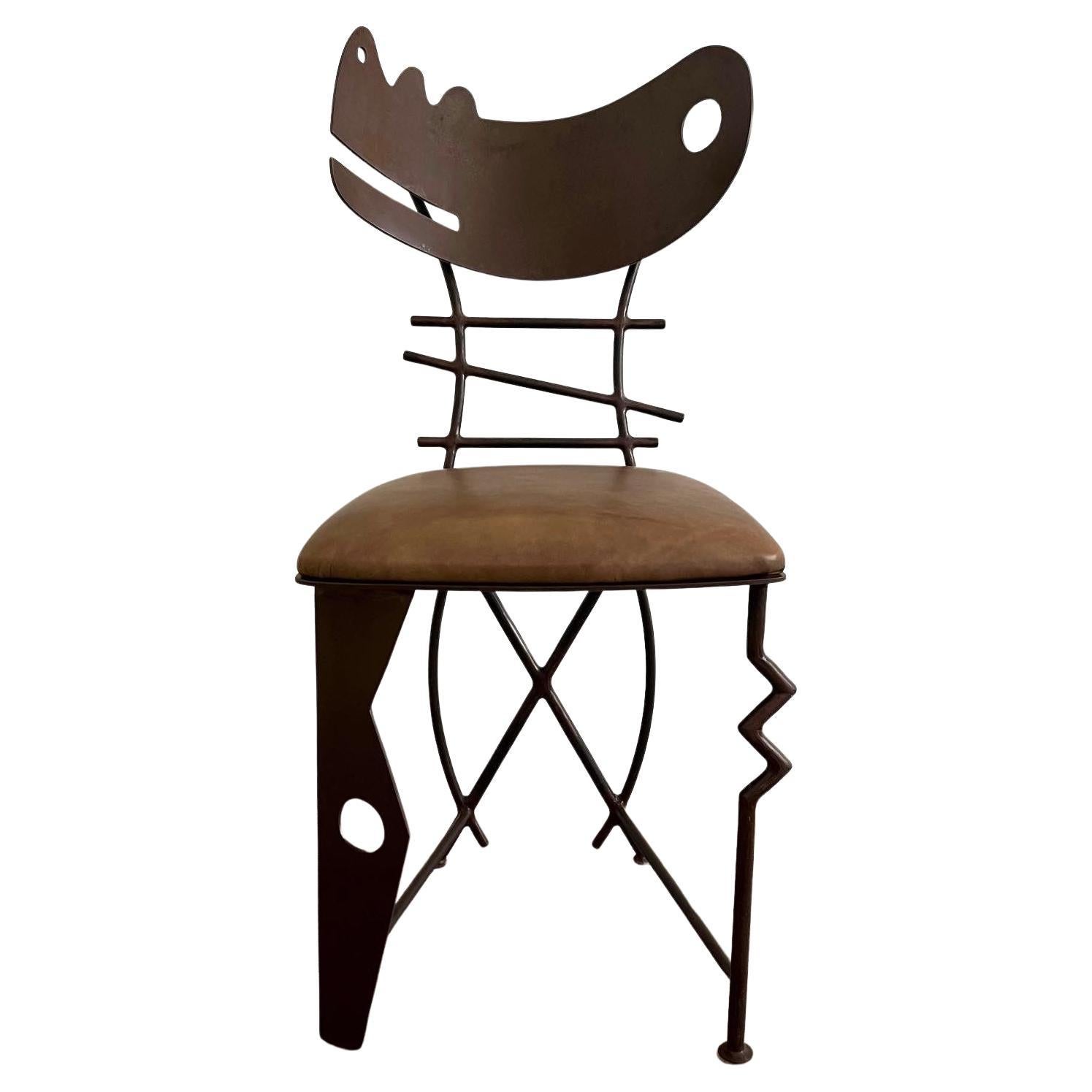 Gregory Hawthorne Sculpted Iron Modernist Chair