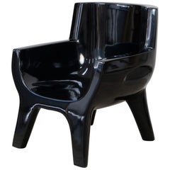 Sculpted Lacquered Armchair “Aubrac” by Jacques Jarrige