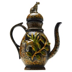 Sculpted Leopard Teapot