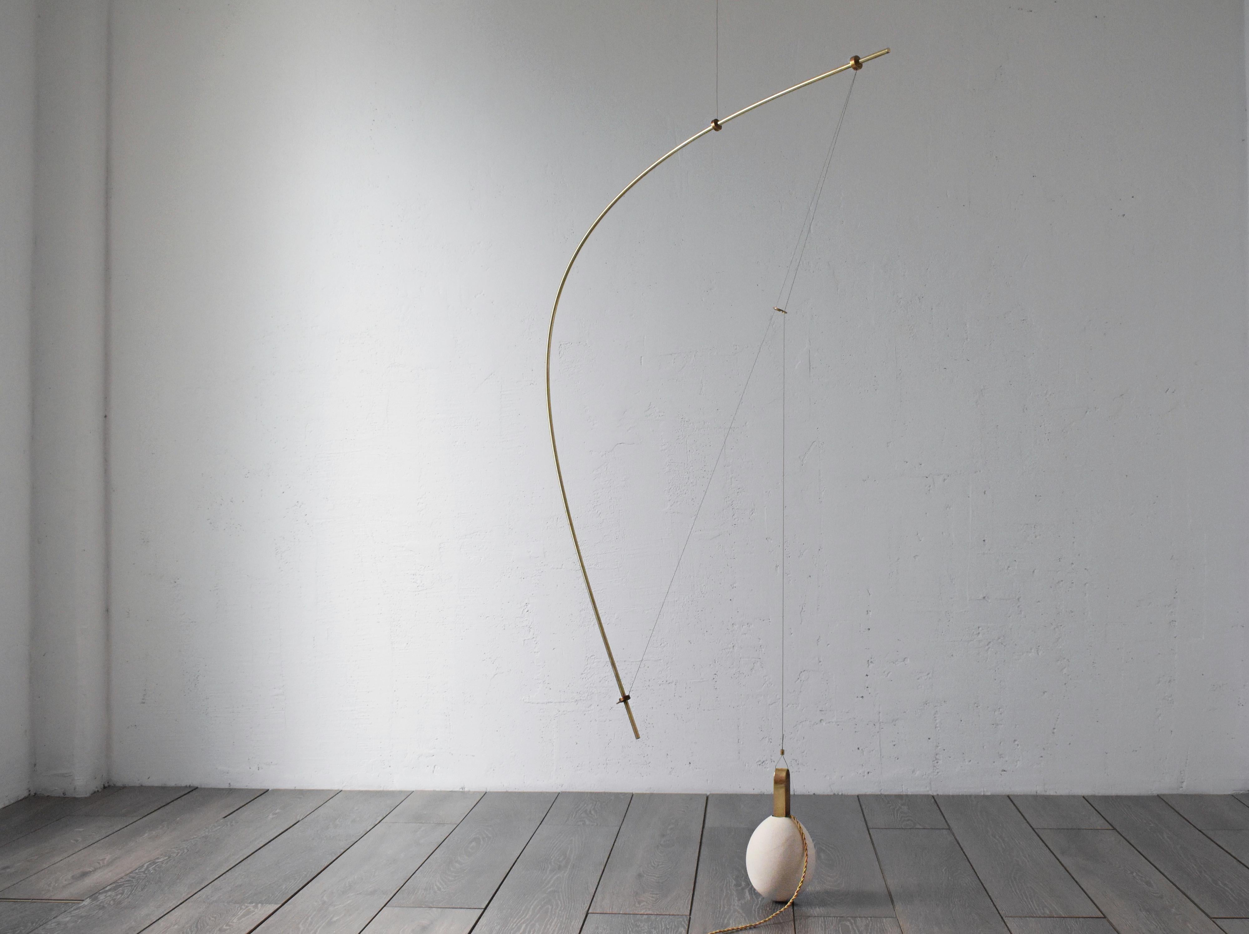 Sculpted Lighting Once Upon a Time No 4 by Periclis Frementitis
Signed by Periclis Frementitis
Studio: HIGHDOTS
Dimensions: D 60 x W 70 x H 190 cm
Materials: Brass, raw stone, porcelain, G4 LED bulb.


Total drop length: customizable. please