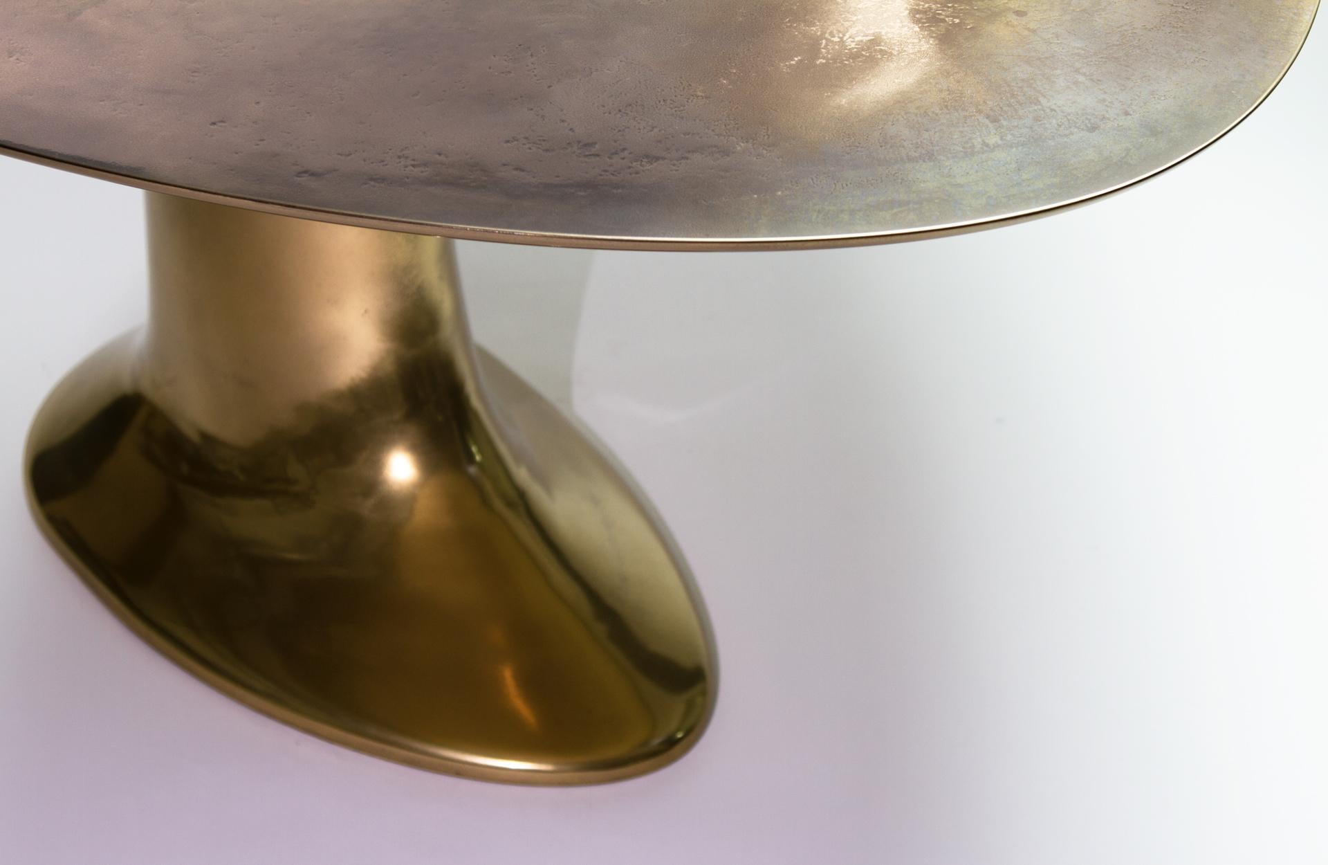 Minimalist Messier 21st Century Bronzed Powdered Resin Collectible Design Dining Table