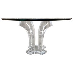 Sculpted Lucite Dining Table