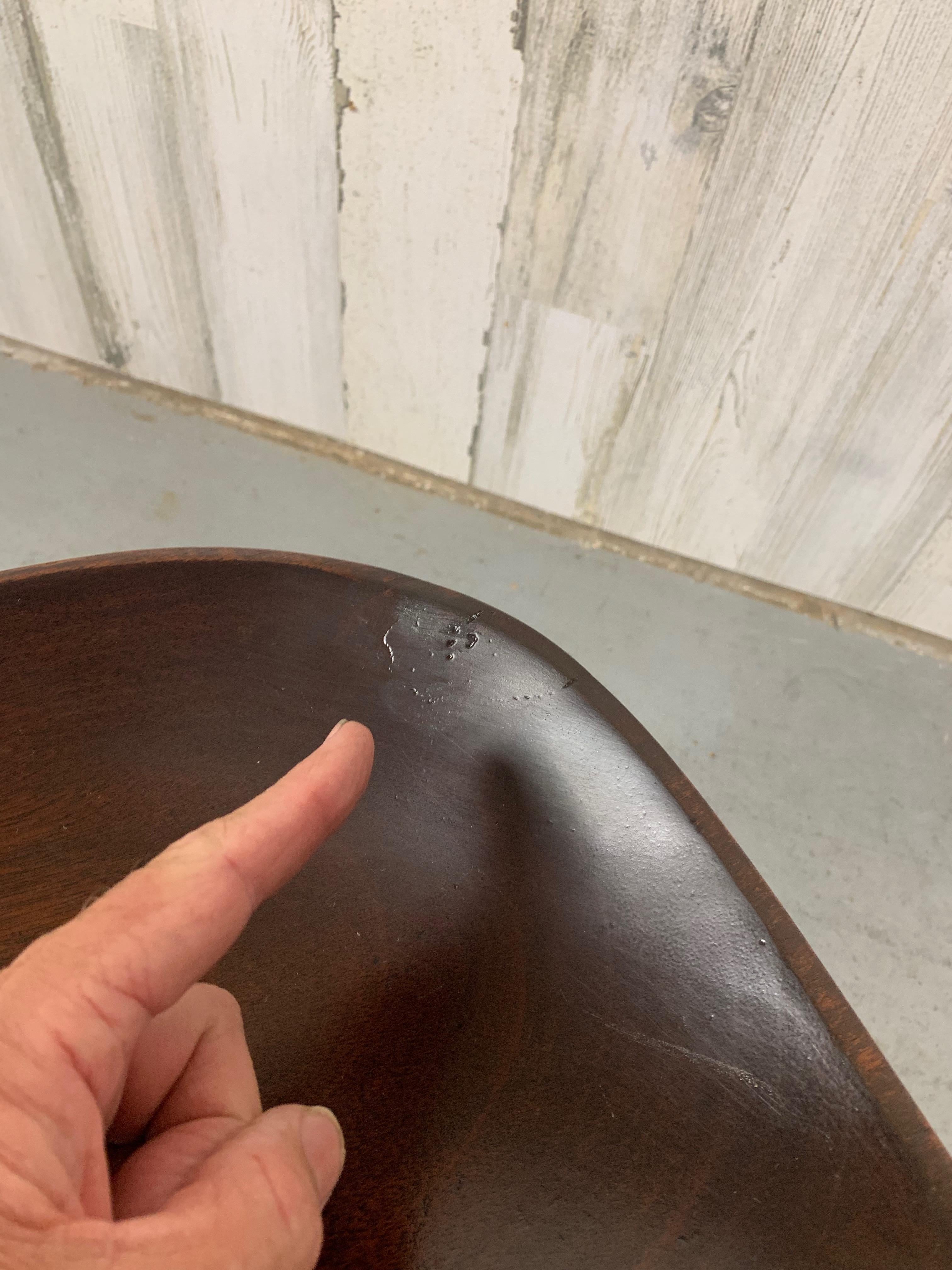 Acajou Tabouret tripode Theben en acajou sculpté d'après Adolf Loos en vente