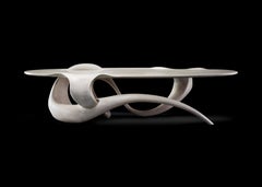 Sculpted Maple Coffee Table Signed by Gildas Berthelot