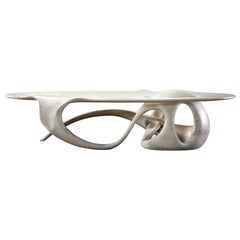 Sculpted Maple Coffee Table Signed by Gildas Berthelot