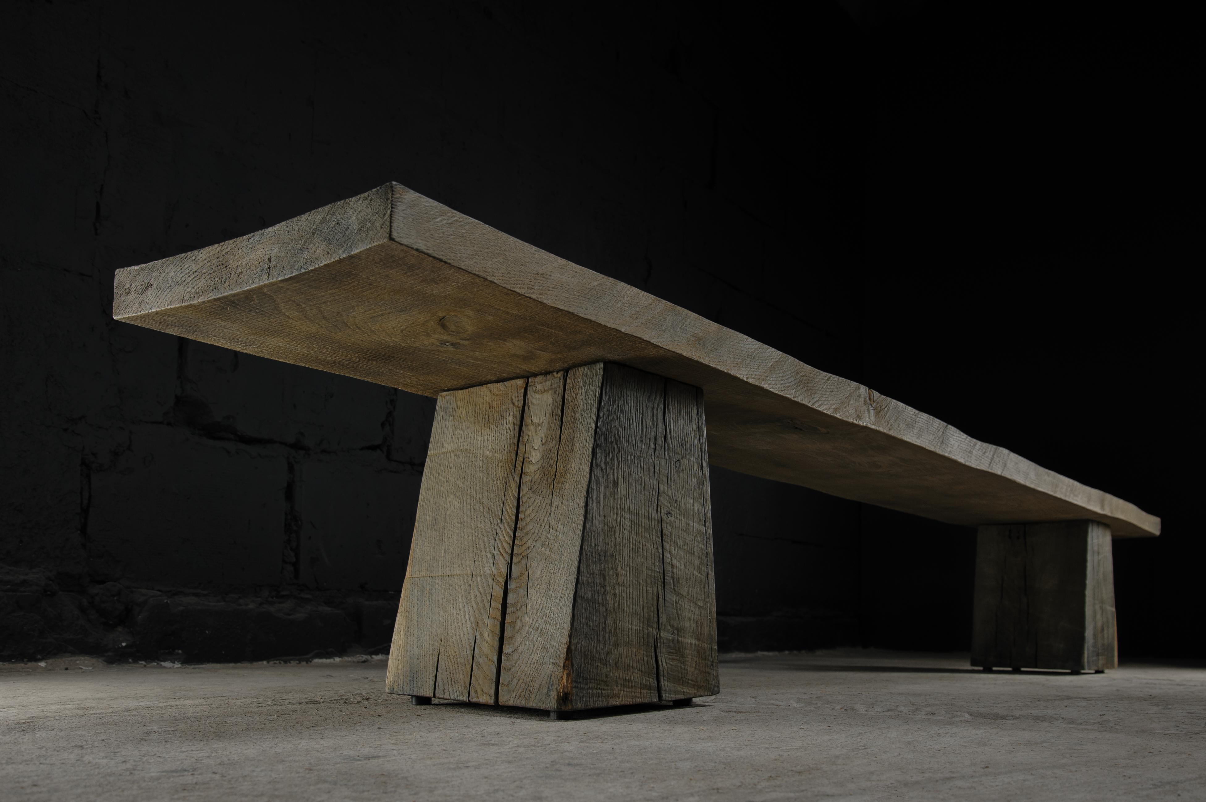 Contemporary Massive Bench 3 by Denis Milovanov, Solid Oak

Dimensions:
H. 45 x 300 x 40 cm / SH. 40 cm

SÓHA design studio conceives and produces furniture design and decorative objects in solid oak in an authentic style. Inspiration to create all