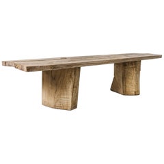 Sculpted Massive Dining Table in Solid Oakwood 'Custom Size'