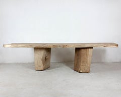 Mesa de Comedor Masiva Esculpida V4 en Madera Maciza de Roble 'Tamaño a Medida'