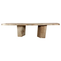 Table de salle à manger massive sculptée V4 en bois de chêne massif « Taille actuelle »