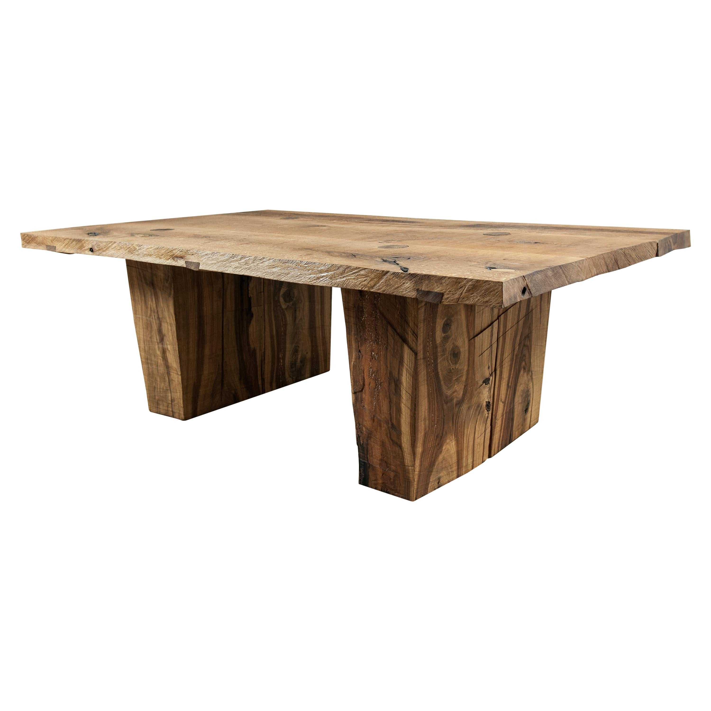 Sculpted Massive Dining Table V6 in Solid Oakwood 'Custom Size'