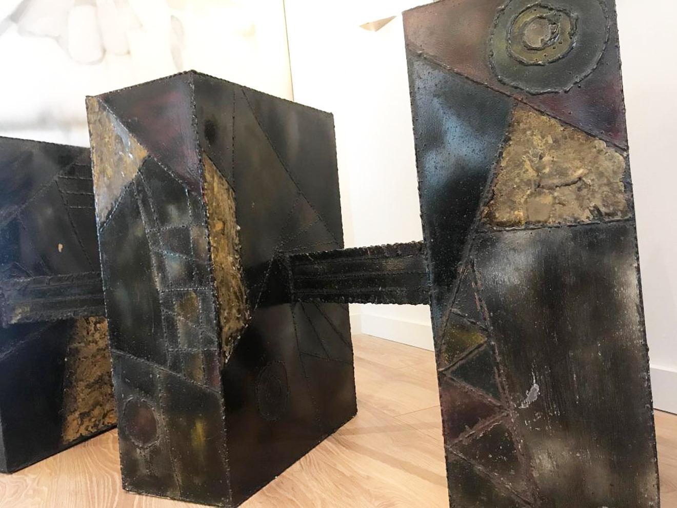 Late 20th Century Sculpted Metal Dining Table by Paul Evans for Directional