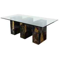 Sculpted Metal Dining Table by Paul Evans for Directional