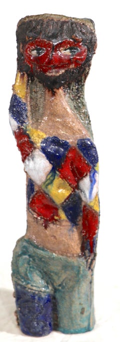 Skulpturale italienische Keramikvase aus der Mitte des Jahrhunderts von Marcello Fantoni