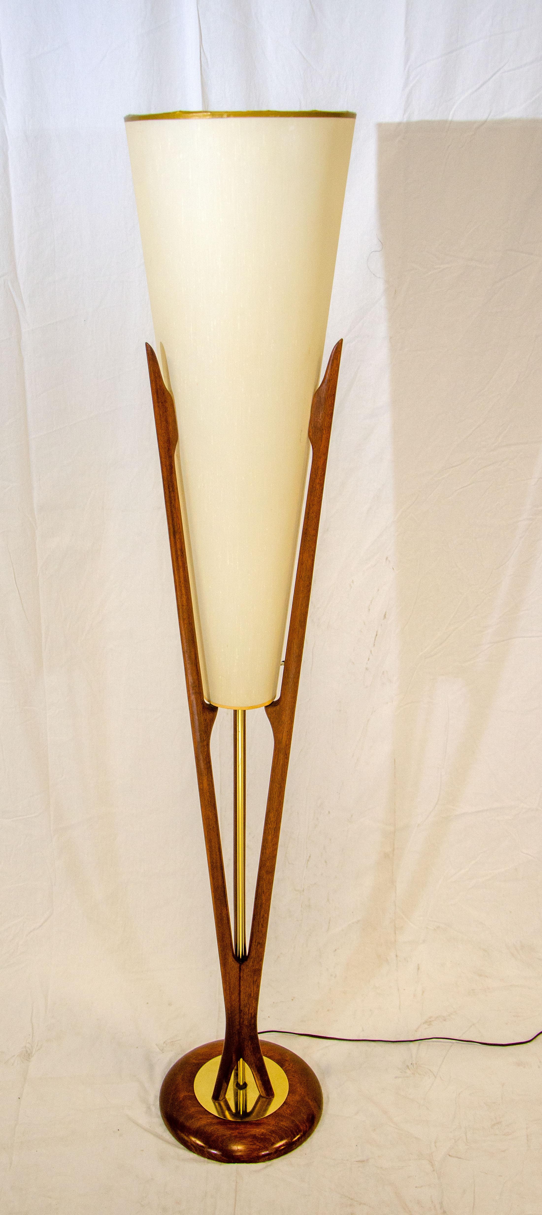 Mid-Century Modern Sculpted Mid Century Modeline Floor Lamp