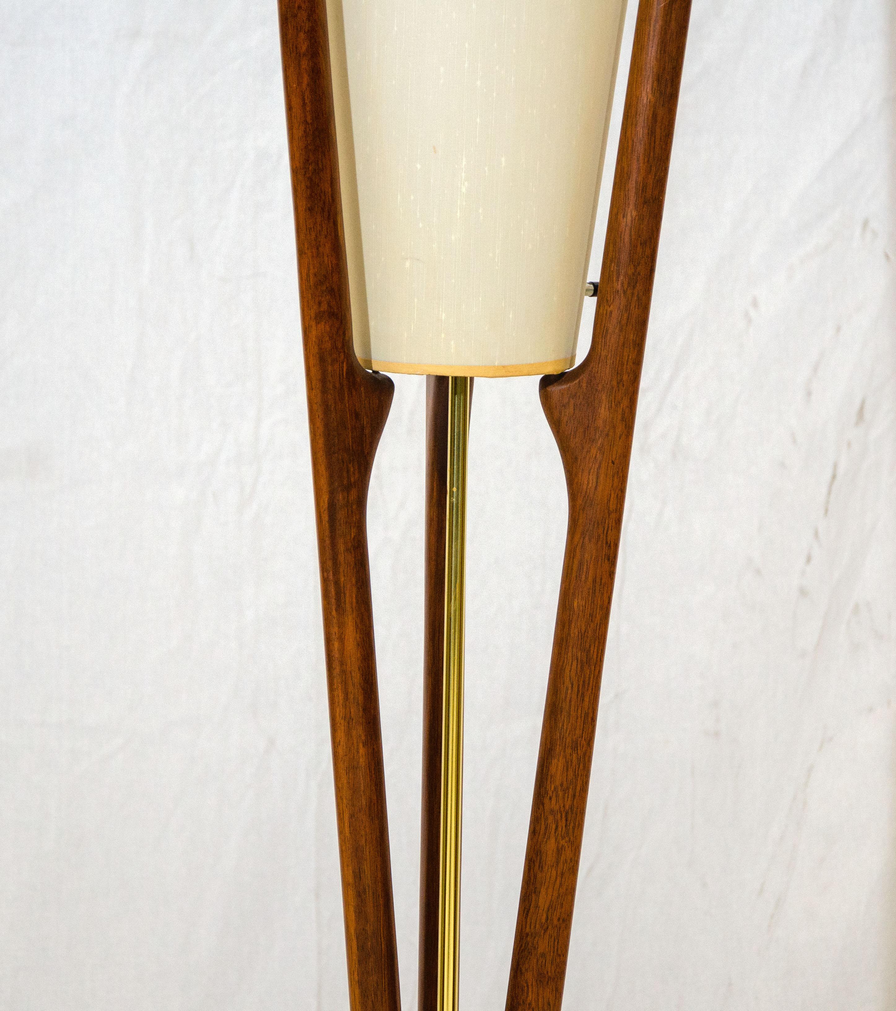 20th Century Sculpted Mid Century Modeline Floor Lamp