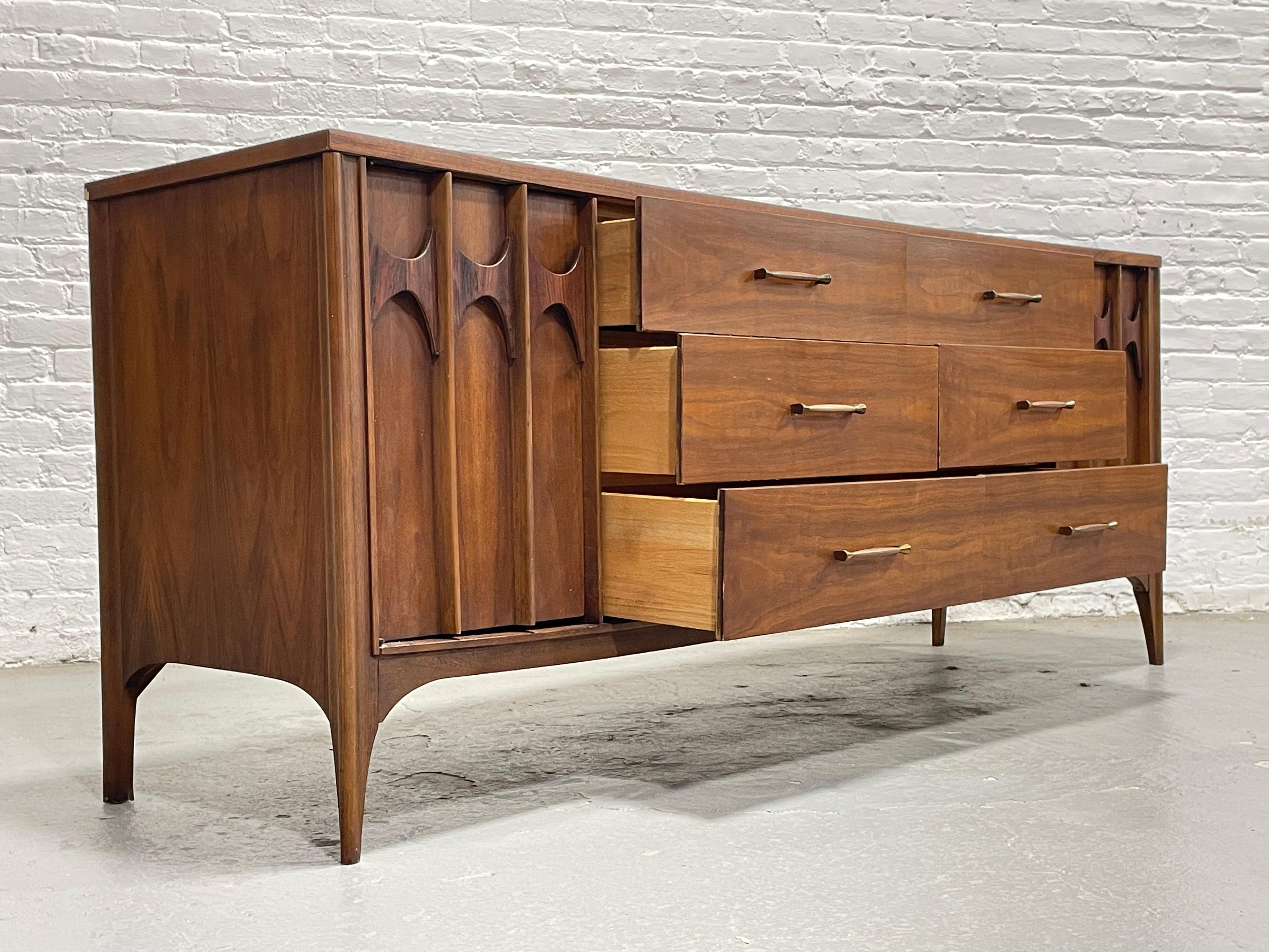 SCULPTED Mid Century MODERN CREDENZA / Long Dresser by Kent Coffey Perspecta 4