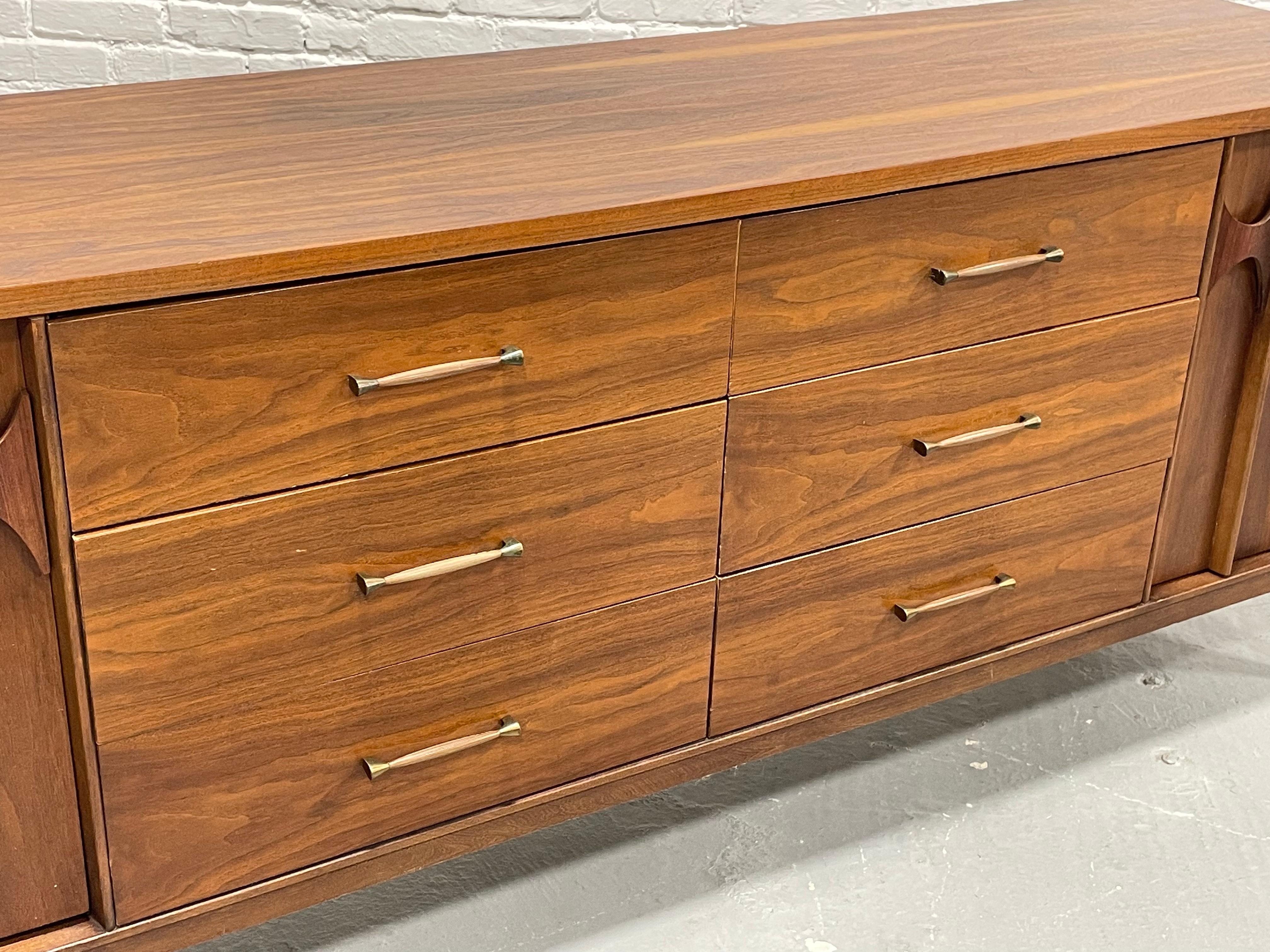 SCULPTED Mid Century MODERN CREDENZA / Long Dresser by Kent Coffey Perspecta 6