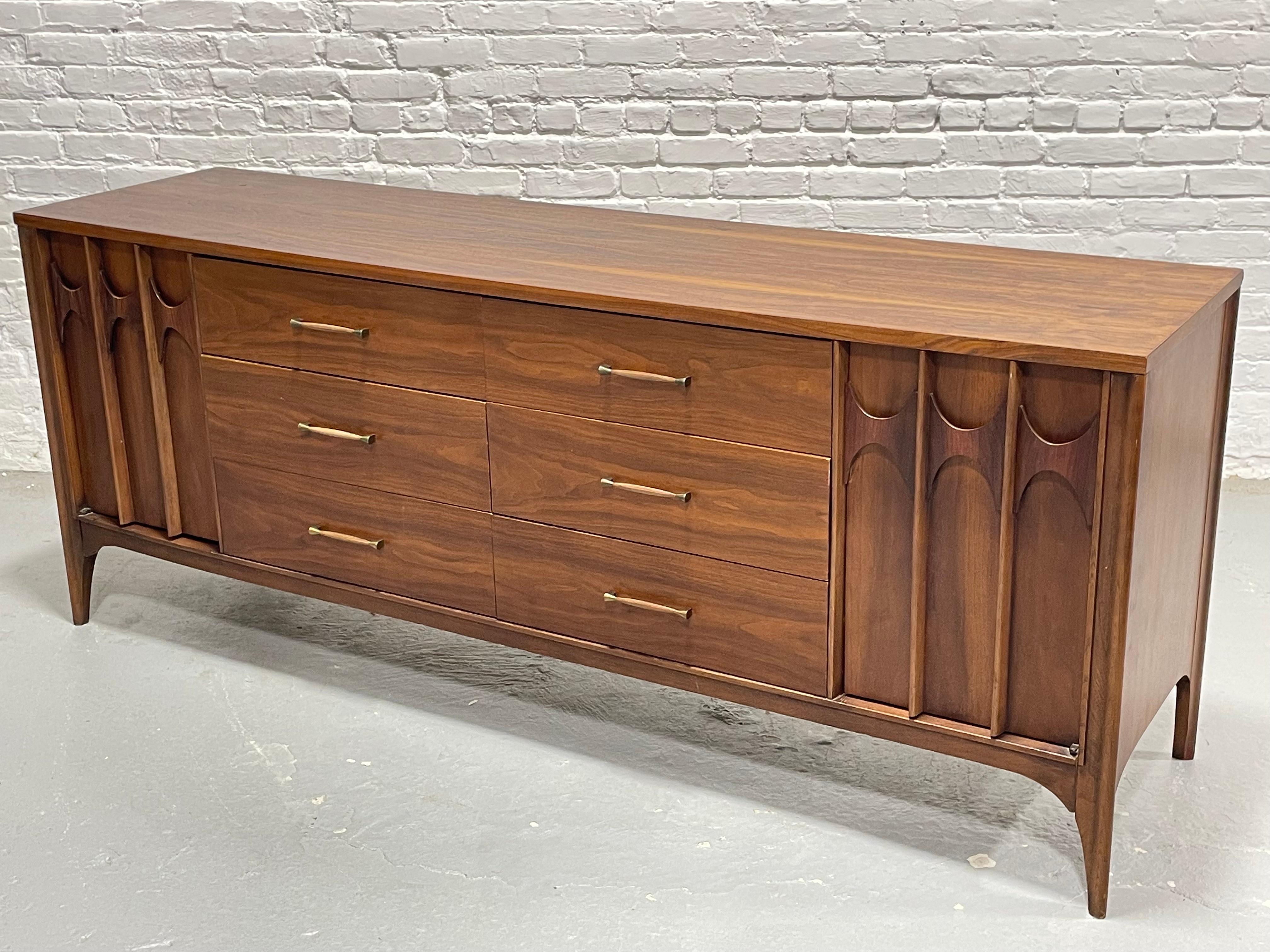 SCULPTED Mid Century MODERN CREDENZA / Long Dresser by Kent Coffey Perspecta 7