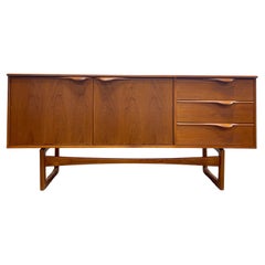Sculpted Mid-Century Modern Danish Styled Credenza Media Stand