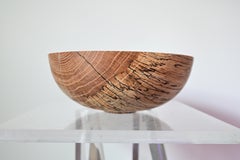 Sculpted Oak Wooden Bowl